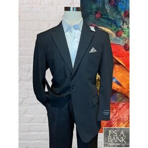 New Jos. A. Bank 44L Men's Black Natural Stretch Business Suit Jacket NWT